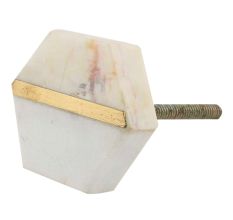 Hexagon Terrazzo Marble Round Cabinet Knobs